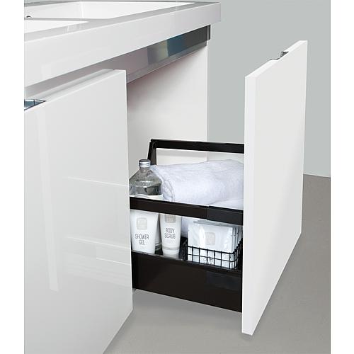 Base cabinet + cast mineral washbasin EPIC, matt white, 2 drawers, 1210x580x510 mm