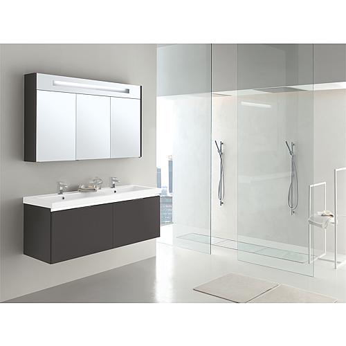 Bathroom furniture set EPIC, series MBH, high-gloss anthracite, 2 drawers