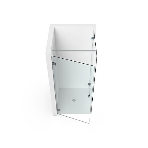 Cabine de douche d'angle Farfalla, 1 porte pivotante et 1 paroi latérale avec barre stabilisatrice Anwendung 11