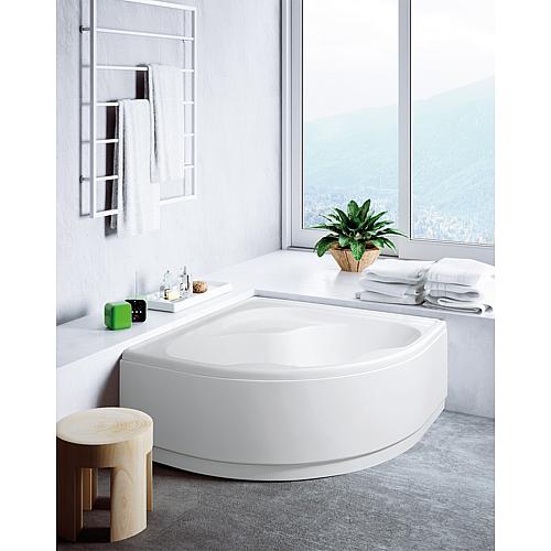 Baignoire d'angle EMBER 1390x400x1390 mm volume: 230 l acrylique, blanc