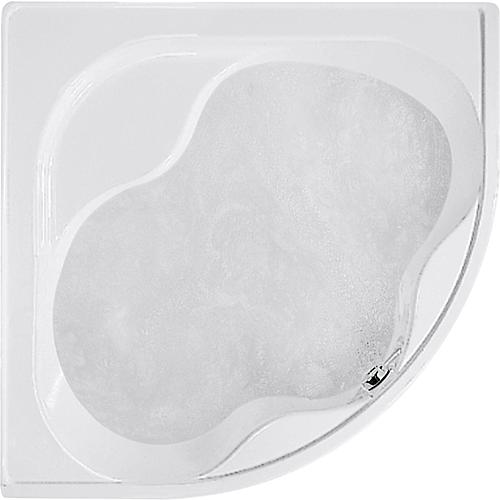 Baignoire d'angle EMBER 1390x400x1390 mm volume: 230 l acrylique, blanc