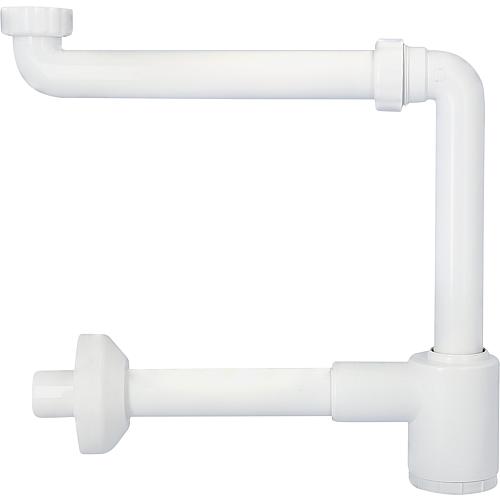 Möbelsifon space-saving washbasin, white plastic Standard 1