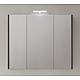 Mirrored cabinet with lighting, high-gloss anthracite, 3 doors, 950x750x188 mm