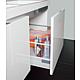 Base cabinet + cast mineral washbasin EPIC, high-gloss white, 2 drawers, 1210x580x510 mm