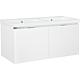 Base cabinet + cast mineral washbasin EPIC, high-gloss white, 2 drawers, 1210x580x510 mm