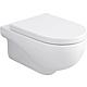 Wall-mounted flushdown toilet NUVOLA, W x H x D: 350x355x550 mm, rimless, ceramic, white