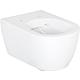 Wall-mounted flushdown toilet FUSION, W x H x D:: 355x360x540 mm, rimless, ceramic, white