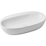 Counter washbasin Elanda 700x420 mm, without tap hole, ceramic, white