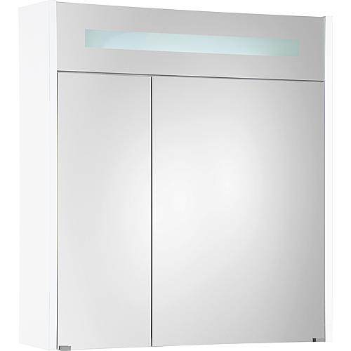 Mirror cabinet with illuminated trim, width 700 mm