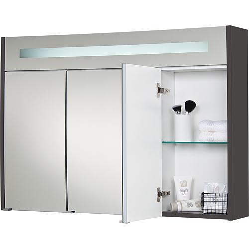 Mirror cabinet with lighting, width 1050 mm