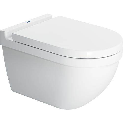 Starck 3 wall-mounted, flushdown toilet, rimless, with covered attachment Standard 1