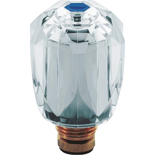 Tête de robinetterie Grohe DN 15 (1/2") avec poignée Brillant, marquage bleu Standard 1