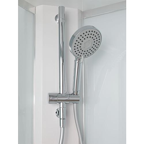 Complete shower Basic quarter circle, 2 sliding doors and 2 glass fixtures