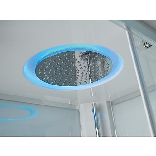 Complete Steam shower, 2 sliding doors and 2 fixed glass panels with overhead shower Anwendung 5
