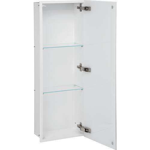 Niche à encastrer en inox, fermée 900, 2 tablettes en verre Standard 2