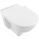 ViCare wall-hung washdown WC, rimless (barrier-free), raised version Standard 1