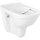 Wall-mounted flushdown toilet V&B ViCare, 360x405x595 mm, rimless, raised (6 cm), white