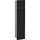 Niche murale WC 2 portes noires 1 casier derouleur + 1 casier lXH : 180x825 mm, ouverture droite