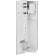 WC built-in container Flat height 800 coated white inside, 2 doors white, left