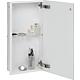 Built-in stainless steel wall container, enclosed 600, 1 glass shelf