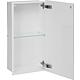 Niche murale 1 porte blanche verre 2 casiers lxhxp: 325x625x150 mm