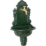 Wall fountain with Nostalgie drain cock, uncoated brass