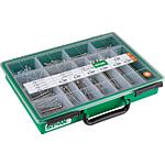 Assortiment de vis à tête fraisée, Torx® (T-STAR Plus) + 3 Embouts en boîte, Filetage partiel, 387 Pièces