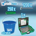 Value pack: Half-round head screwdriver set for electrics, in L-Boxx® 102, 1457 pieces + free WS construction bucket