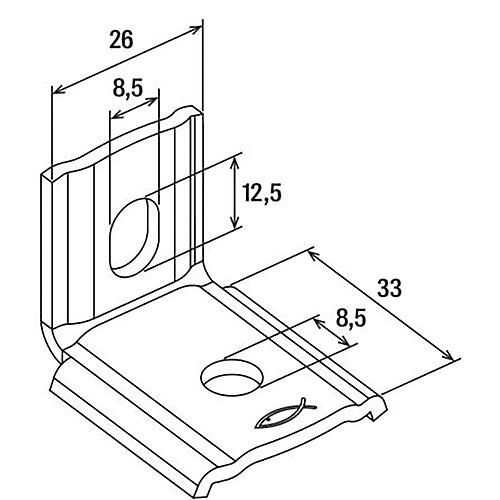 Equerre MWU 90°, pour rail de montage FLS Anwendung 1