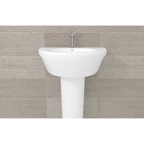 Fixation pour lavabo fischer WST, avec douille à collet et Écrous hexagonaux Anwendung 2