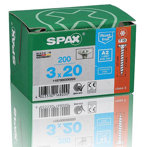 SPAX® universal screw, thread ø d1: 3.0 mm, head ø: 6.0 mm, standard packaging