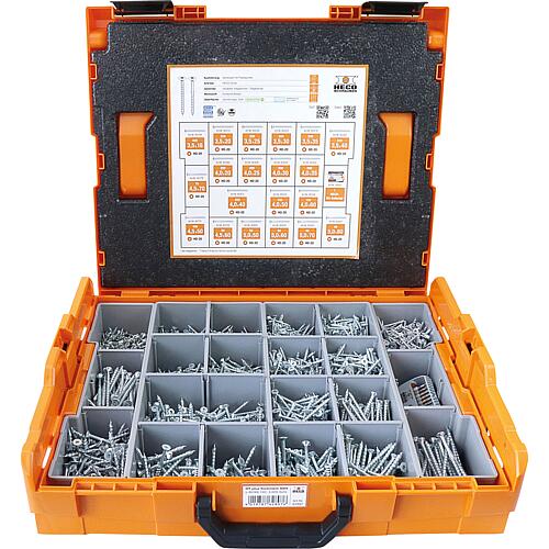 Screw assortment, countersunk head, Torx® + Bit set in L-BOXX® 102, fully and partially threaded, 3016 pieces Anwendung 1