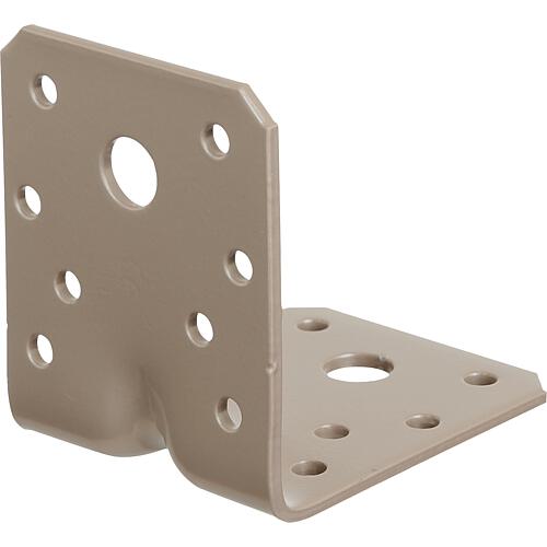 Heavy duty angled connector DURAVIS® 70 x 70 x 55 mm, material: Steel, sendzimir-galvanised, surface: pearl beige RAL 1035