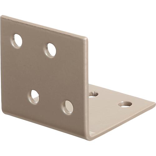 Angled connector DURAVIS® 40 x 40 x 40 mm, material: Steel, sendzimir-galvanised, surface: pearl beige RAL 1035