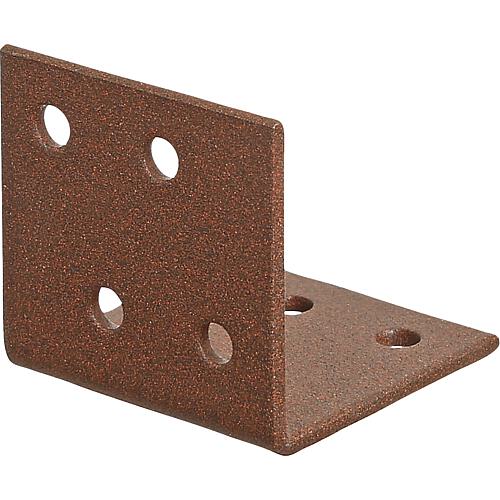 Angled connector DURAVIS® 40 x 40 x 40 mm, material: Steel, sendzimir-galvanised, surface: rust brown