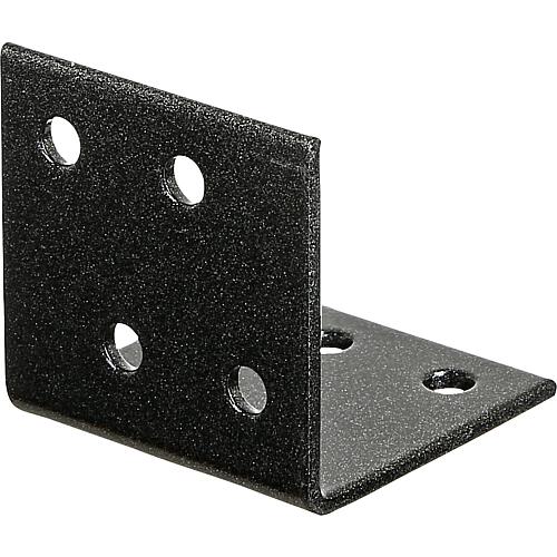 Angled connector DURAVIS® 40 x 40 x 40 mm, material: Steel, sendzimir-galvanised, surface: black-diamond