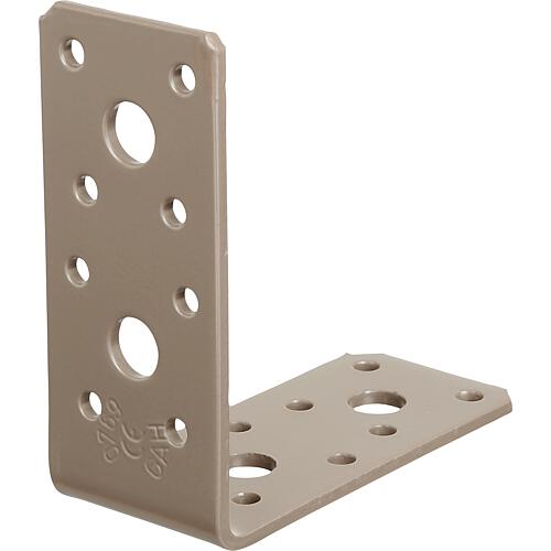 Angled connector DURAVIS® 90 x 90 x 40 mm, material: Steel, sendzimir-galvanised, surface: pearl beige RAL 1035