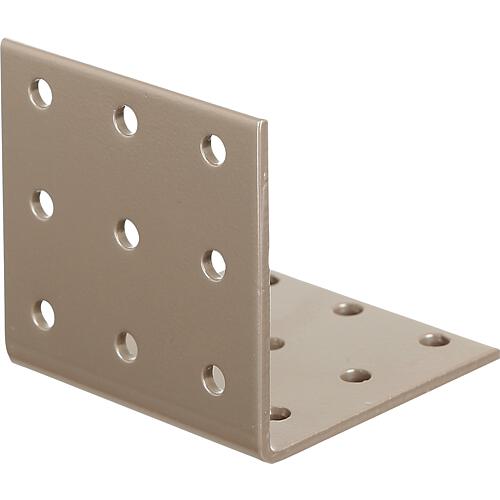 Perforated plate bracket DURAVIS® 60 x 60 x 60 mm, material: Steel, sendzimir-galvanised, surface: pearl beige RAL 1035