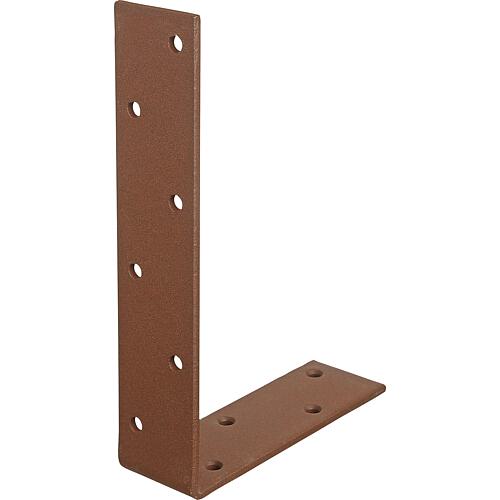 Bar bracket DURAVIS® 160 x 240 x 50 mm, unequal, material: Steel, blue galvanised, surface: rust brown