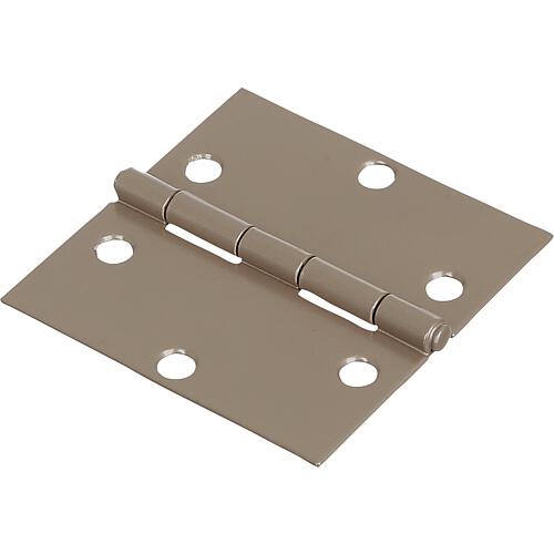 Hinge DURAVIS® 60 x 60 x 1 mm, square, material: Steel, blue galvanised, surface: pearl beige RAL 1035, with stainless steel pin