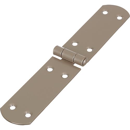 Strap hinge DURAVIS® 195 x 35 x 2 mm, material: Steel, blue galvanised, surface: pearl beige RAL 1035