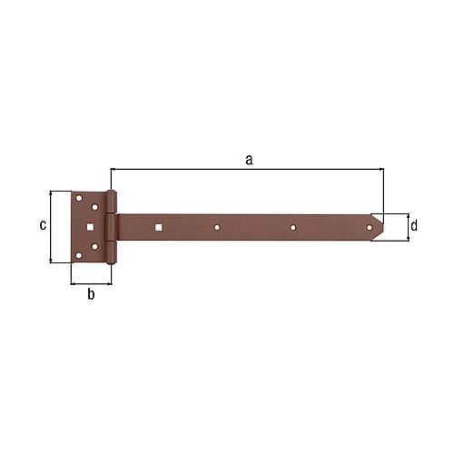 Kreuzgehänge DURAVIS® 391/59 x 103 mm, Material: Stahl, blau verzinkt, Oberfläche: rostbraun