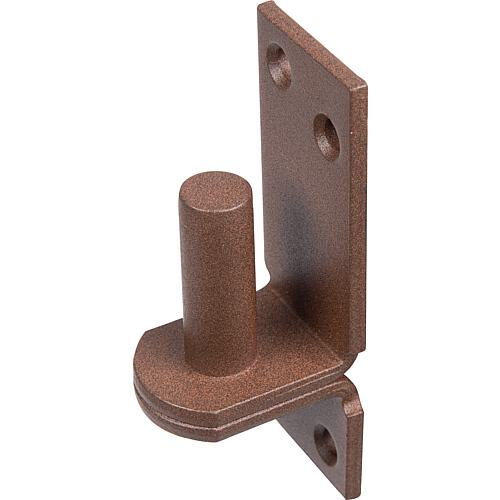 Block on plate DURAVIS® ⌀ 13 mm, DI hook, material: Steel, blue galvanised, surface: rust brown