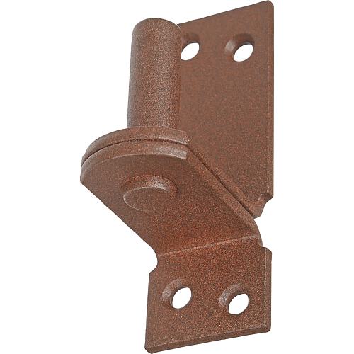 Block on plate DURAVIS® ⌀ 13 mm, DII hook, material: Steel, blue galvanised, surface: rust brown