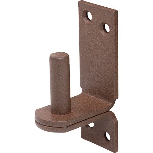 Block on plate DURAVIS® ⌀ 13 mm, DII hook, material: Steel, blue galvanised, surface: rust brown