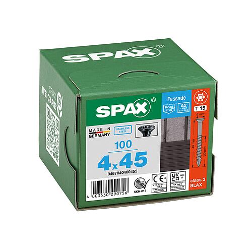 Vis à tête fraisée bombée, SPAX® acier inoxydable A2 BLAX®,Filetage partiel, tête extra petite T-STAR plus Anwendung 3