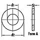 Rondelle en inox A4, DIN 9021/ISO 7093-1 Standard 2