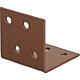 Angled connector DURAVIS® 40 x 40 x 40 mm, material: Steel, sendzimir-galvanised, surface: rust brown