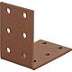 Perforated plate bracket DURAVIS® 60 x 60 x 40 mm, material: Steel, sendzimir-galvanised, surface: rust brown