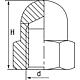 Écrou borgne en inox A4 DIN 1587, ø filetage : 3 à 20 mm Standard 3